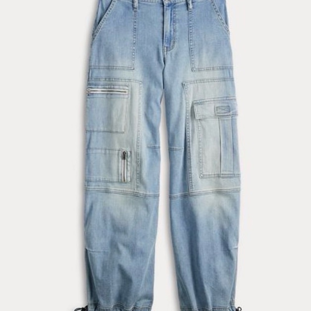 Women's Denim Cargo Jeans
